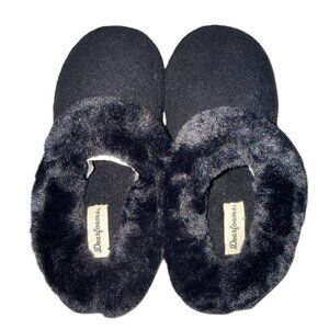 Dearfoams with Faux Fur Cuff Memory Foam Slipper NEW S 5-6
